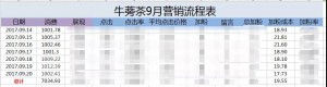 厚昌竞价托管提供牛蒡茶9月营销流程表